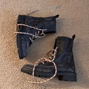ZARA distressed combat boot sz 38 (7.5)